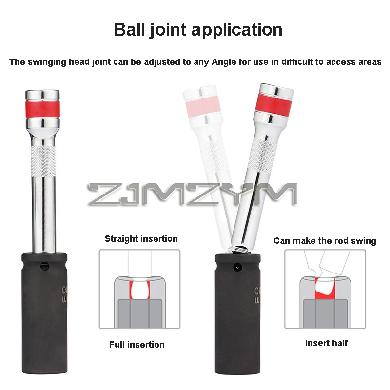 9PCS 1/2 3/8 1/4 Inch Ball Hea - Head Racket Boom recension och pris
